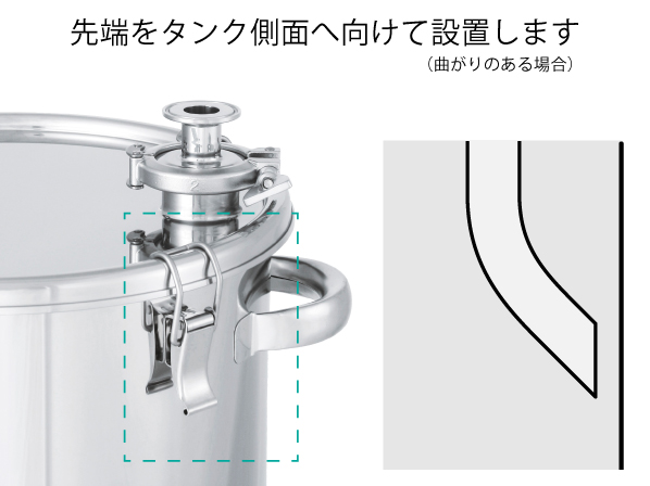 流入管の設置方法