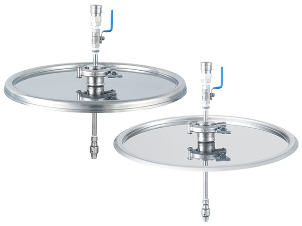 容器洗浄ノズル付蓋