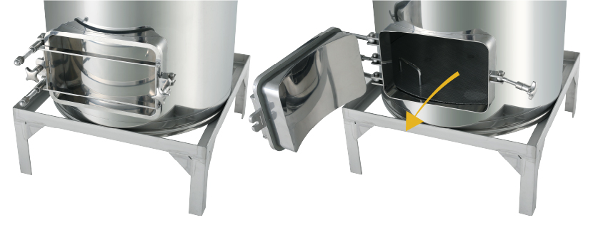 オプション加工例 糖化タンク麦芽回収口