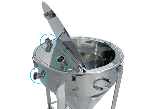 3点ヘルール接続口