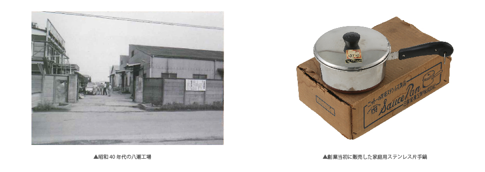 日東金属時代の工場と製品