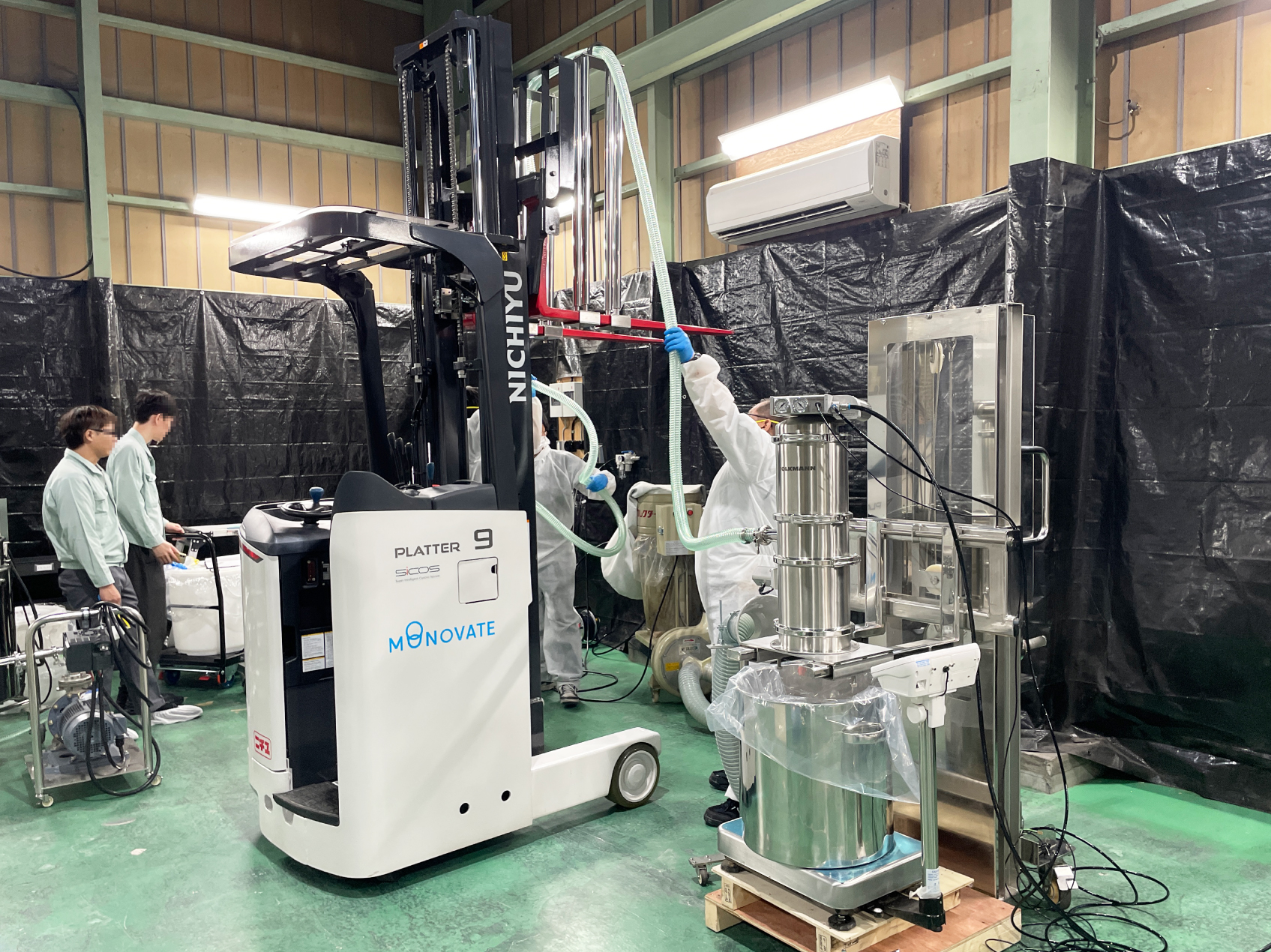 MONOVATEテストセンターでのデモ実験の様子