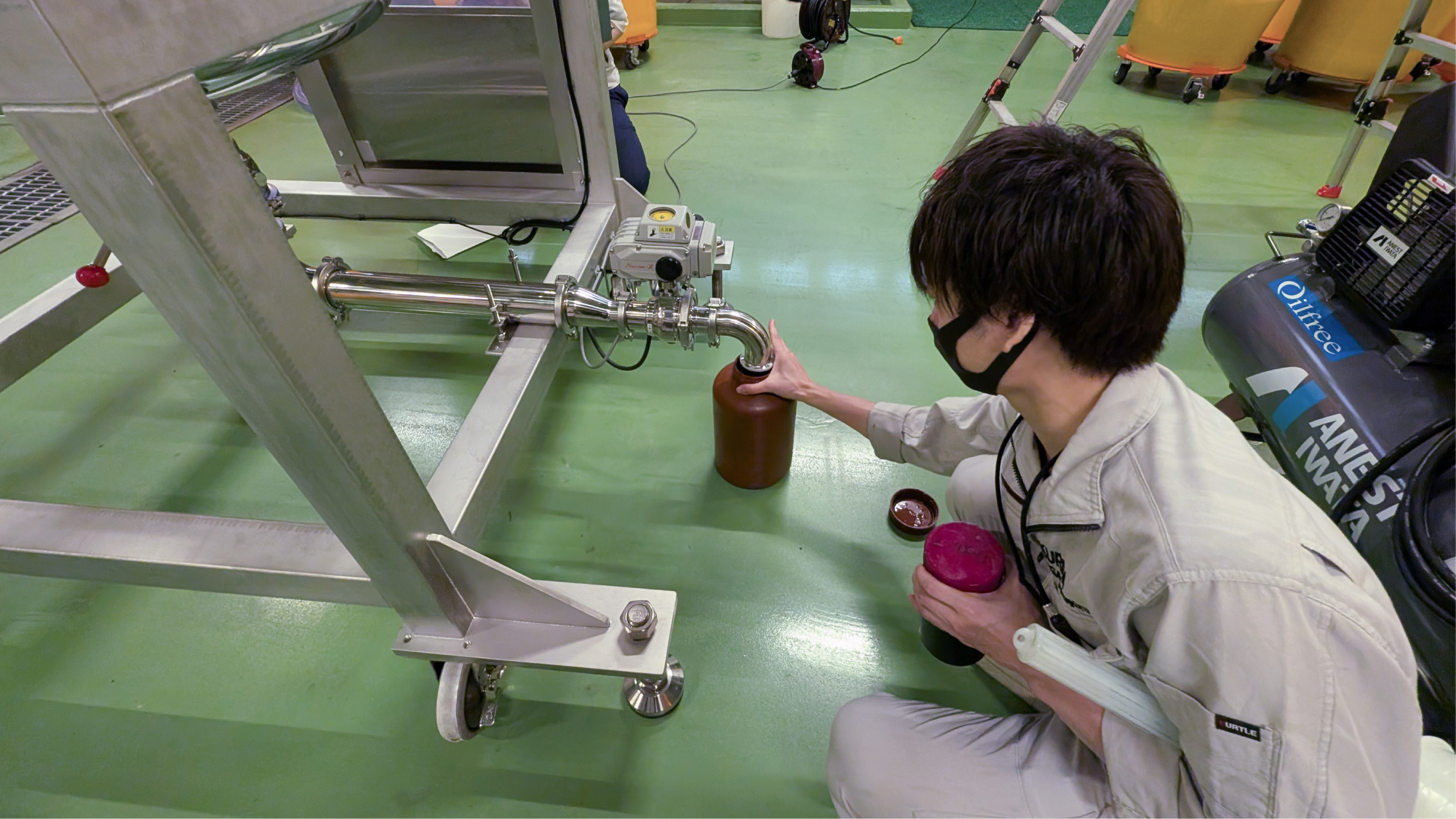 導入後充填作業