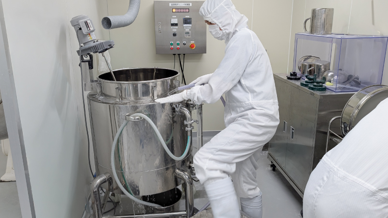 タンク洗浄の様子