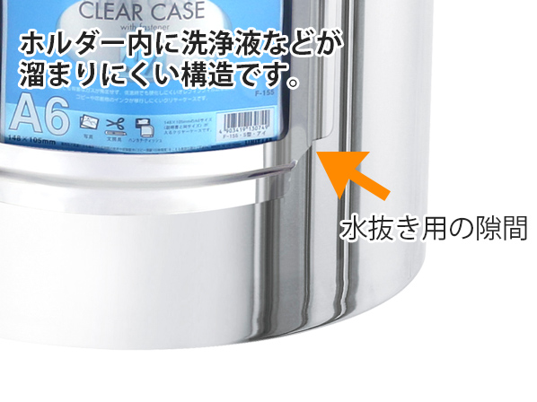 カードホルダー水抜き詳細