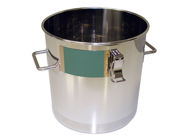 工程や内容物のラベル貼替が楽にできるステンレス容器【採用事例】