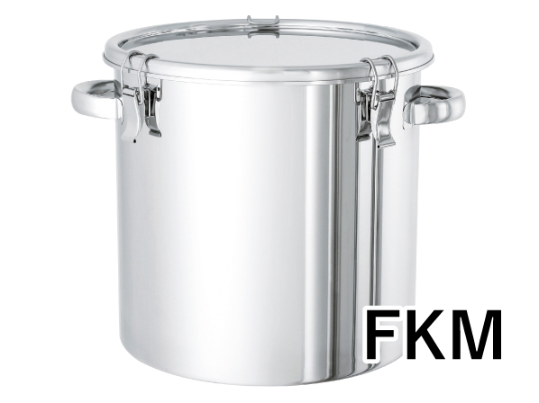 FKMパッキン付ステンレス密閉容器（クリップ式）【CTH/PFA】