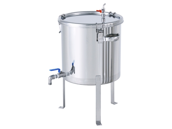 ボールバルブ付密閉容器 空気抜・平鋼脚付【CTHV-AIV-FL】