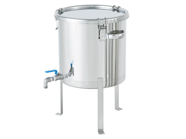 ボールバルブ付密閉容器 平鋼脚付【CTHV-FL】