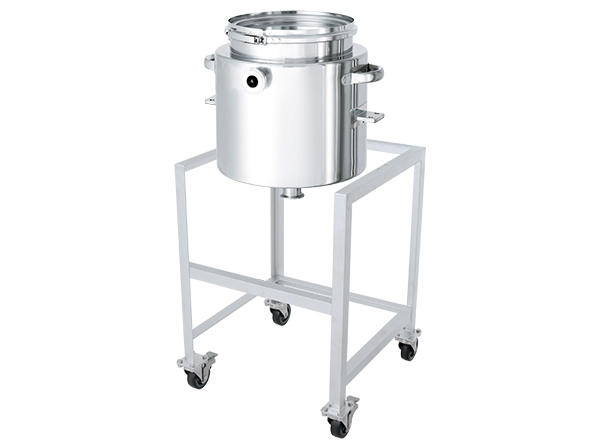 ホッパー型ジャケット密閉容器 バンド式 架台付【HT-CTL-J-ASC】