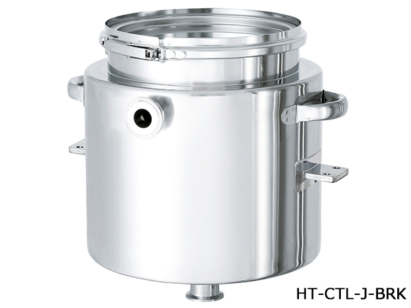 ホッパー型ジャケット密閉容器 バンド式 ブラケット付【HT-CTL-J-BRK】