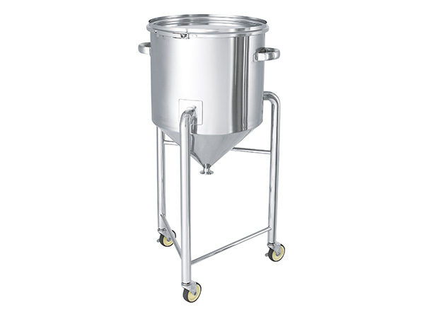 ホッパー型密閉容器　脚付　バンド式【HT-CTL-L】