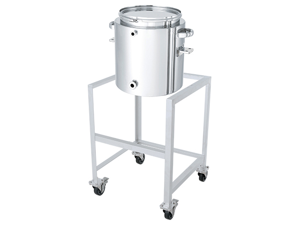 片テーパー型ジャケット密閉容器 バンド式 架台付【KTT-CTL-J-ASC】