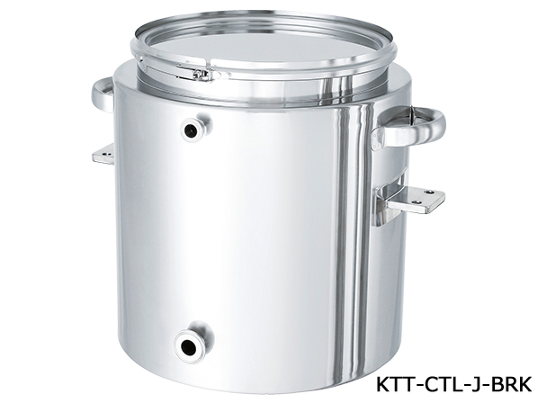 片テーパー型ジャケット密閉容器 バンド式 ブラケット付【KTT-CTL-J-BRK】