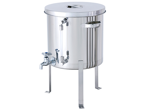 レベル計・蛇口付汎用容器 平鋼脚付【ST-W-LV-FL】