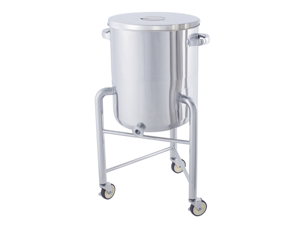 【新製品】排出の時間短縮に｜片テーパー急傾斜型容器 脚付