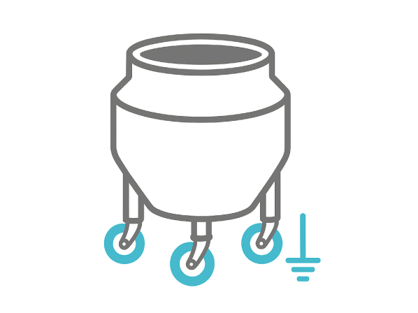 導電性車輪付きタンクのイメージ